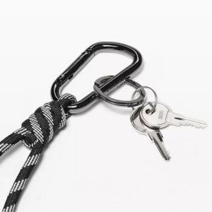 NEW Unisex Lululemon You Hold The KeyChain BLACK - Reflective Detail-NWT